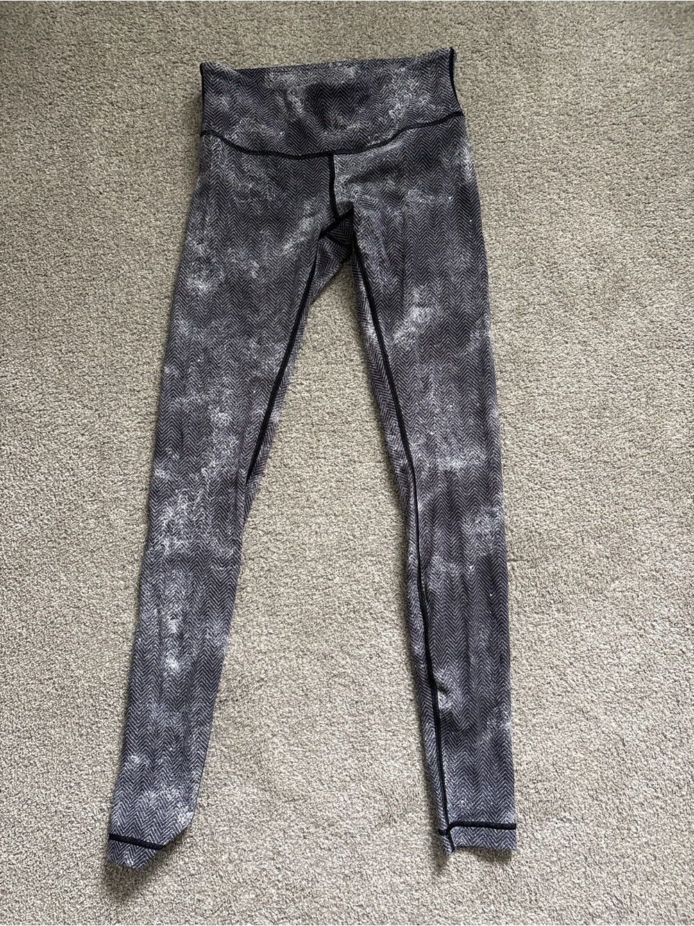 lululemon athletica Gray Herringbone High-Rise Leggings